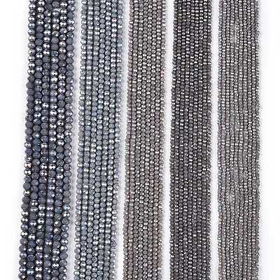 Electroplate Glass Beads Strands EGLA-A044-P1mm-B10-1