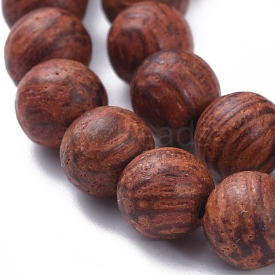 Wood Beads Strands X-WOOD-F008-03-B-1
