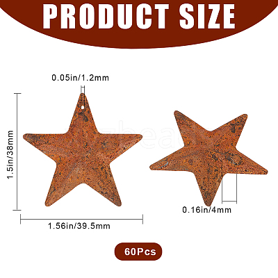60Pcs Iron Pendants IFIN-GF0001-42B-1