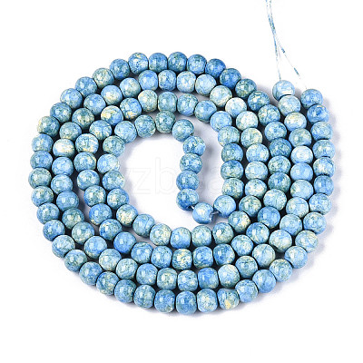 Baking Paint Glass Beads Strands X-DGLA-N016-6mm-09-1