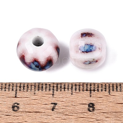 Vintage Porcelain Corrugated Beads PORC-N013-11M-1