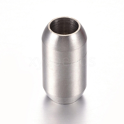 Tarnish Resistant 304 Stainless Steel Magnetic Clasps with Glue-in Ends STAS-O114-001P-1