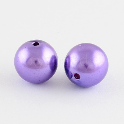 ABS Plastic Imitation Pearl Round Beads SACR-S074-8mm-A64-1