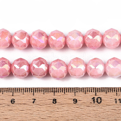 Anti-Tarnish Electroplate Glass Beads Strands LS-GLAA-N010-10mm-04-1
