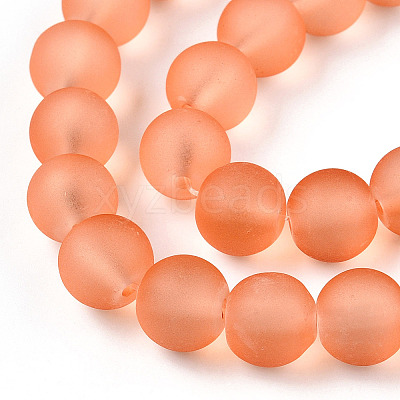 Transparent Glass Bead Strands GLAA-S031-10mm-33-1-1