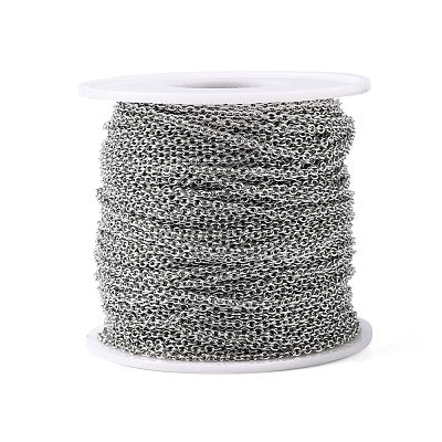 Tarnish Resistant 304 Stainless Steel Cable Chains CHS-R003-0.5mm-1