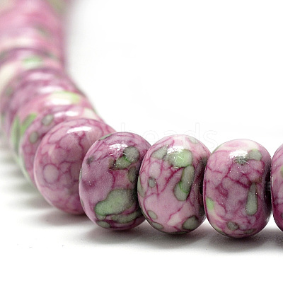 Synthetic Ocean White Jade Beads Strands G-S257-5x10mm-04-1