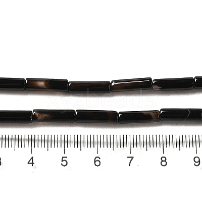 Natural Black Agate Beads Strands G-H013-49-1