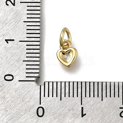 Brass Micro Pave Clear Cubic Zirconia Pendants X-ZIRC-I070-022G-1