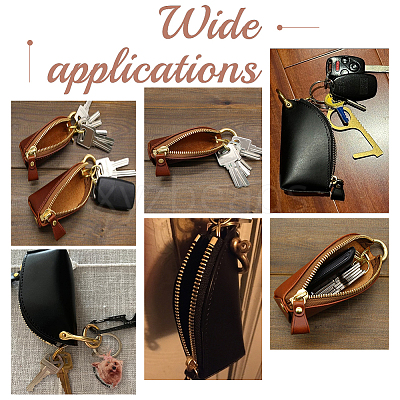 PU Leather Zipper Car Key Case AJEW-WH0348-14B-1