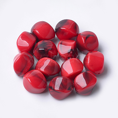 Acrylic Beads X-OACR-T007-08K-1
