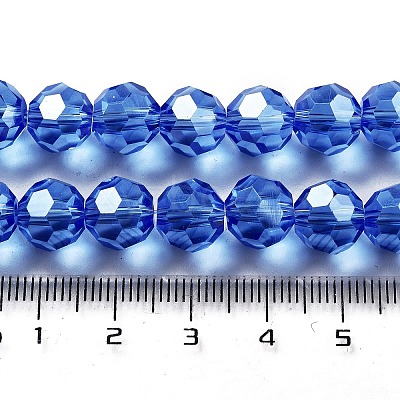Electroplate Transparent Glass Beads Strands EGLA-A035-T10mm-A14-1