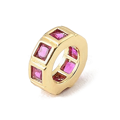 Brass Pave Cubic Zirconia European Beads CU-CBA389D-02G-11-1