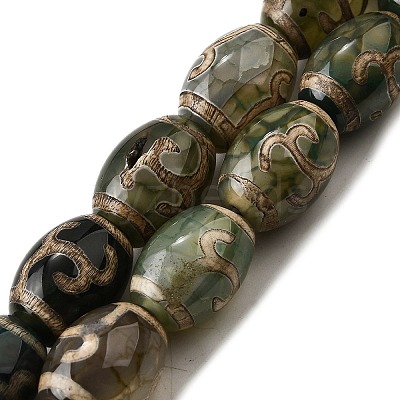 Tibetan Style dZi Beads Strands G-S389-A06-1