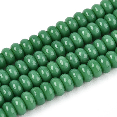 Opaque Spray Painted Glass Beads GLAA-ZX008-4mm-18C-1