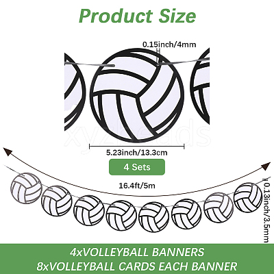 8Pcs Sports Party Decoration Paper Banner AJEW-CN0007-14A-1