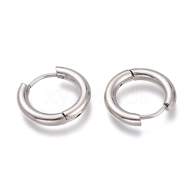 Tarnish Resistant 201 Stainless Steel Huggie Hoop Earrings EJEW-L256-05C-P-1