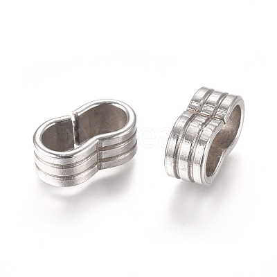 Non-Tarnish 201 Stainless Steel Slide Charms/Slider Beads STAS-L238-057B-P-1