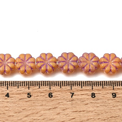 Painted Glass Beads Strands GLAA-Z021-17-1
