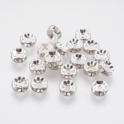 Brass Grade A Crystal Rhinestone Beads X-RB-A003-8MM-S-1