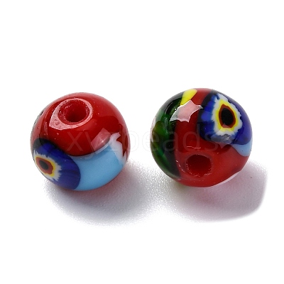 Handmade Millefiori Lampwork Beads LAMP-R003-02A-10-1