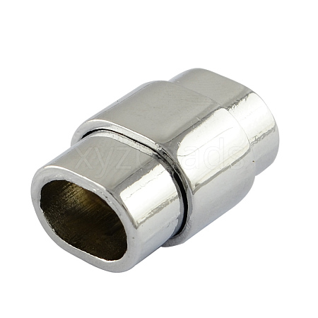 Rectangle Alloy Magnetic Clasps with Glue-in Ends for Jewelry Making LS-PALLOY-S008-1