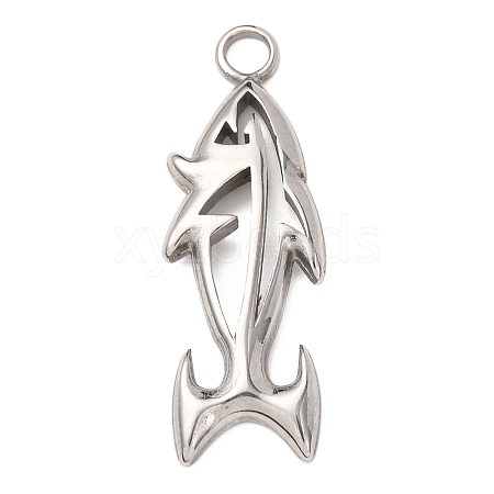 304 Stainless Steel Pendants LS-STAS-D129-13B-P-1