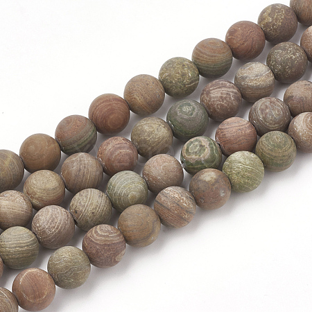 Natural Red Rainbow Jasper Beads Strands G-T106-133-1