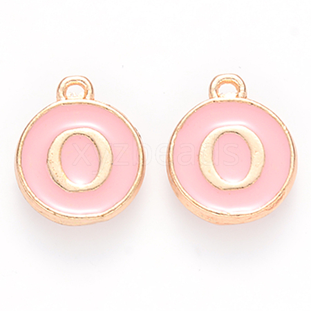 Golden Plated Alloy Enamel Charms X-ENAM-S118-07O-1