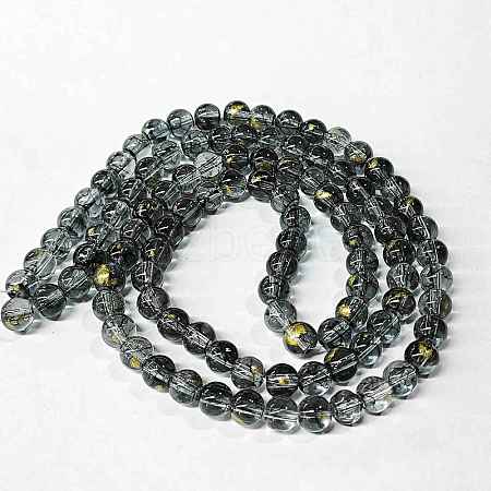 Baking Paint Glass Beads Strands DGLA-YW0002-01B-01-1