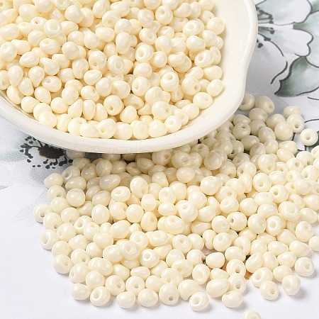 6/0 Opaque Baking Paint Glass Seed Beads SEED-M012-02A-26-1