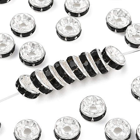 Brass Grade A Rhinestone Spacer Beads RB-A014-Z8mm-02S-1