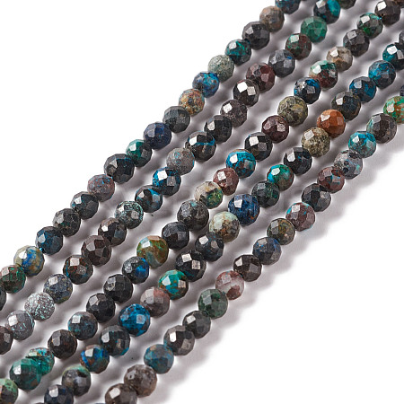 Natural Chrysocolla Beads Strands G-F717-08-1