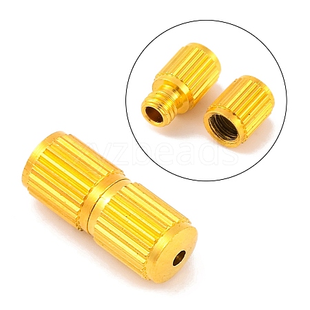 Brass Screw Clasps KK-E368-LG-1