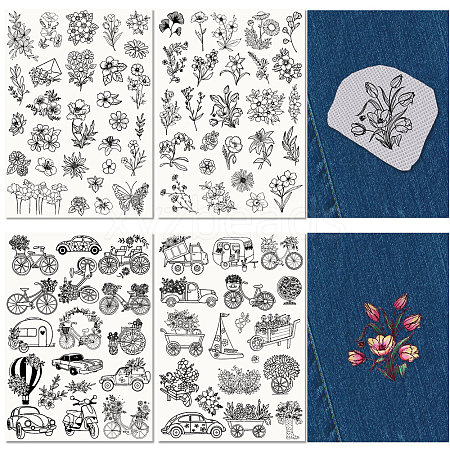 Non-Woven Embroidery Aid Drawing Sketch DIY-WH0538-013-1