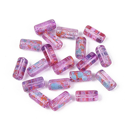 Picasso Transparent Glass Bugle Beads SEED-N010-02B-1