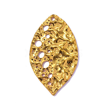 Textured 304 Stainless Steel Pendants STAS-OY016-49G-1