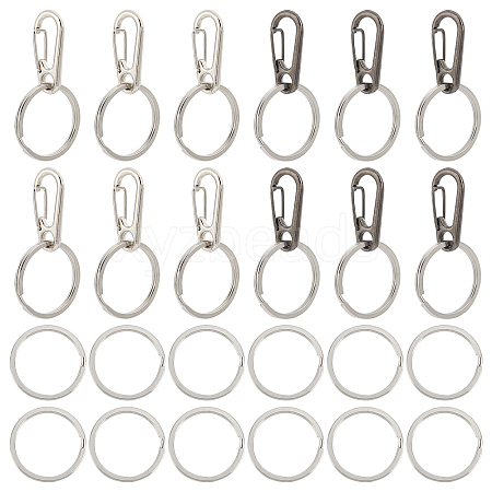 ARRICRAFT 20Pcs 2 Colors Zinc Alloy Rock Climbing Carabiners KEYC-AR0001-02-1