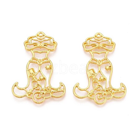 Alloy Open Back Bezel Big Pendants PALLOY-CJC0004-14G-1