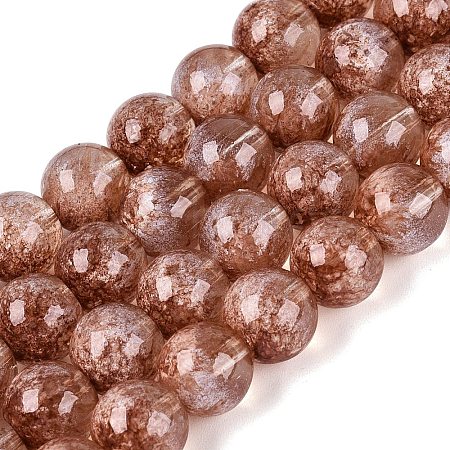 Transparent Half Spray Painted Glass Beads Strands LS-GLAA-Q110-02A-08-1