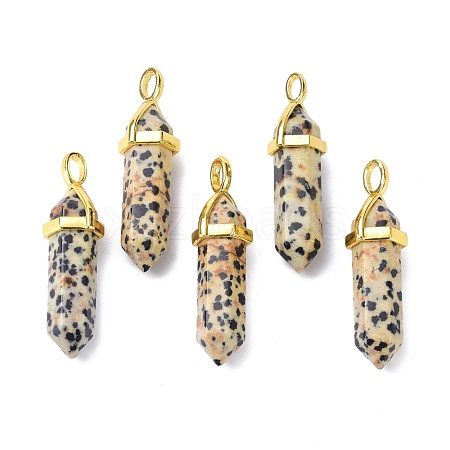 Natural Dalmatian Jasper Pointed Pendants G-G025-01G-33-1