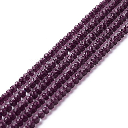 Transparent Glass Beads Strands GLAA-C019-01B-16-1