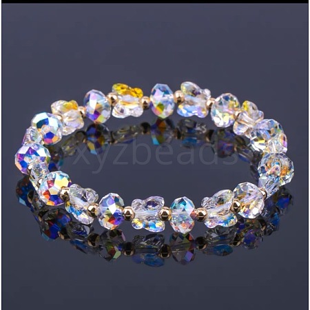 Glass Beaded Stretch Bracelets WGF21B9-01-1