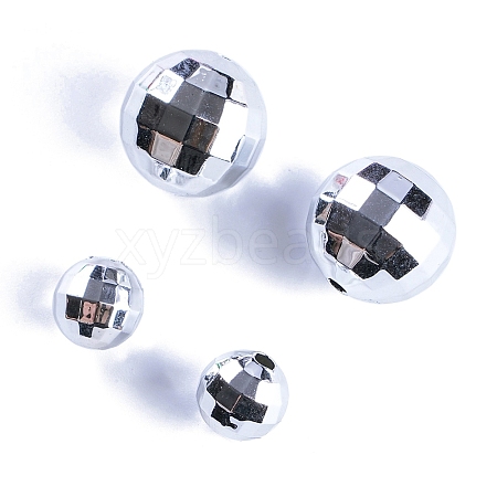 Opaque Acrylic Beads PACR-WH0002-006A-02-1