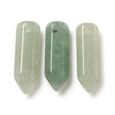 Natural Green Aventurine Pointed Pendants G-C158-05L-1