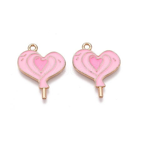 Valentine's Day Theme Alloy Enamel Pendants ENAM-T020-50I-02-1