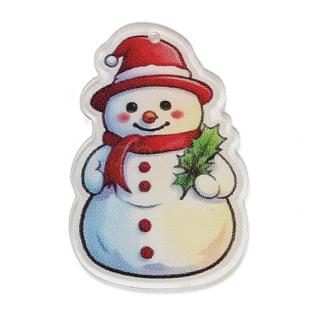 Christmas Theme Acrylic Pendants OACR-R003-01A-02-1