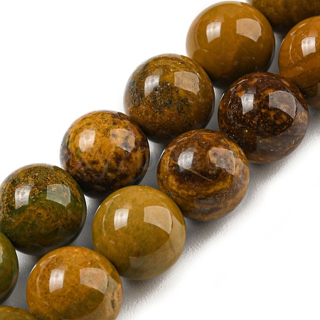 Natural Ocean Jasper Beads Strands G-P503-8MM-07-1