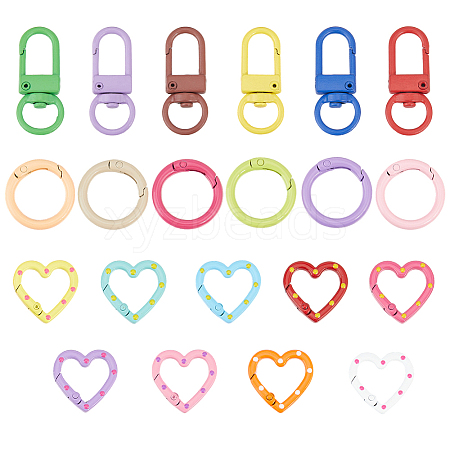 30Pcs 3 Styles Alloy Clasps FIND-SC0022-27-1