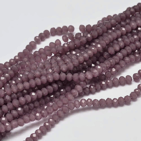 Faceted Rondelle Glass Beads Strands GLAA-I033-3mm-10-1